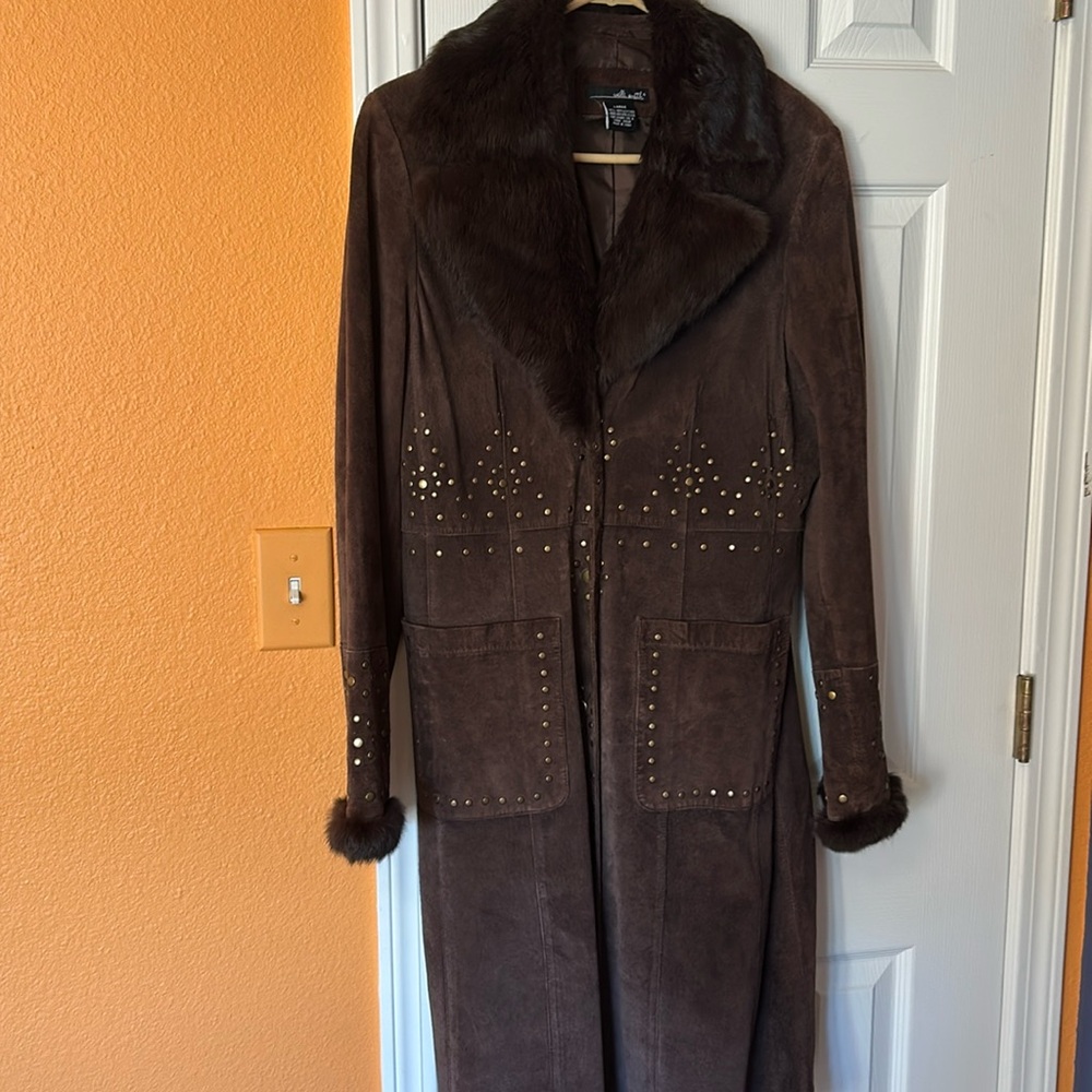 Studded suede jacket